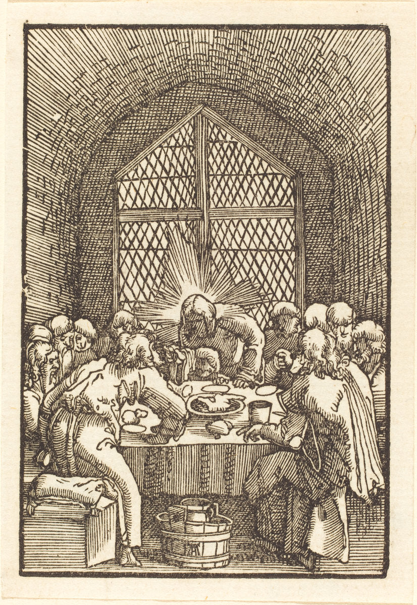 The Last Supper by Albrecht Altdorfer (German, 1480 or before - 1538), 16X12"(A3)Poster Print