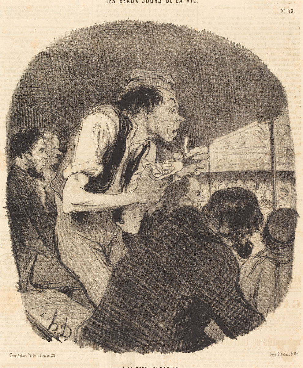 A la porte Saint-Martin by Honoré Daumier (French, 1808 - 1879), 16X12"(A3)Poster Print