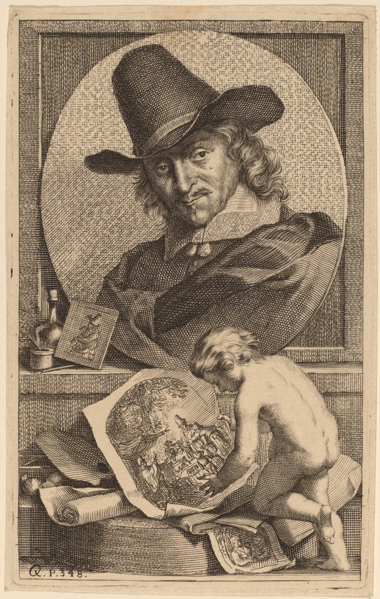 Adriaen van Ostade by Jacobus Houbraken (Dutch, 1698 - 1780), 16X12"(A3)Poster Print
