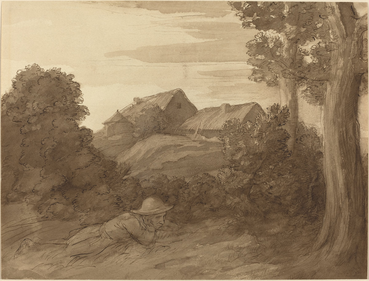 Claude's Farm by Alphonse Legros (French, 1837 - 1911), 16X12"(A3)Poster Print