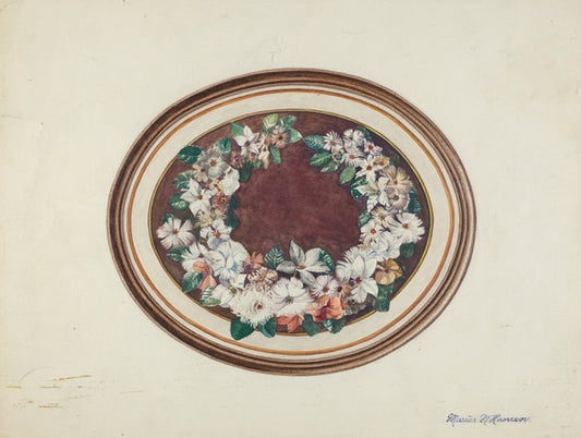 Feather Wreath by Marius Hansen and Edith Towner (American, active c. 1935), 16X12"(A3)Poster Print