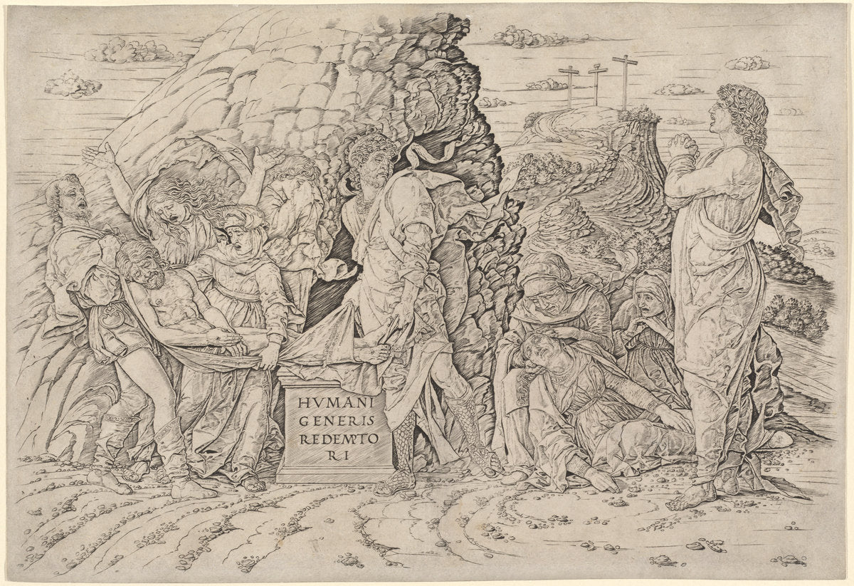 The Entombment by Andrea Mantegna (Paduan, c. 1431 - 1506), 16X12"(A3)Poster Print
