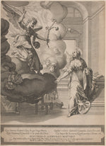 The Annunciation by Francesco Villamena after Michelangelo (Italian, 1566 - 1624), 16X12"(A3)Poster Print