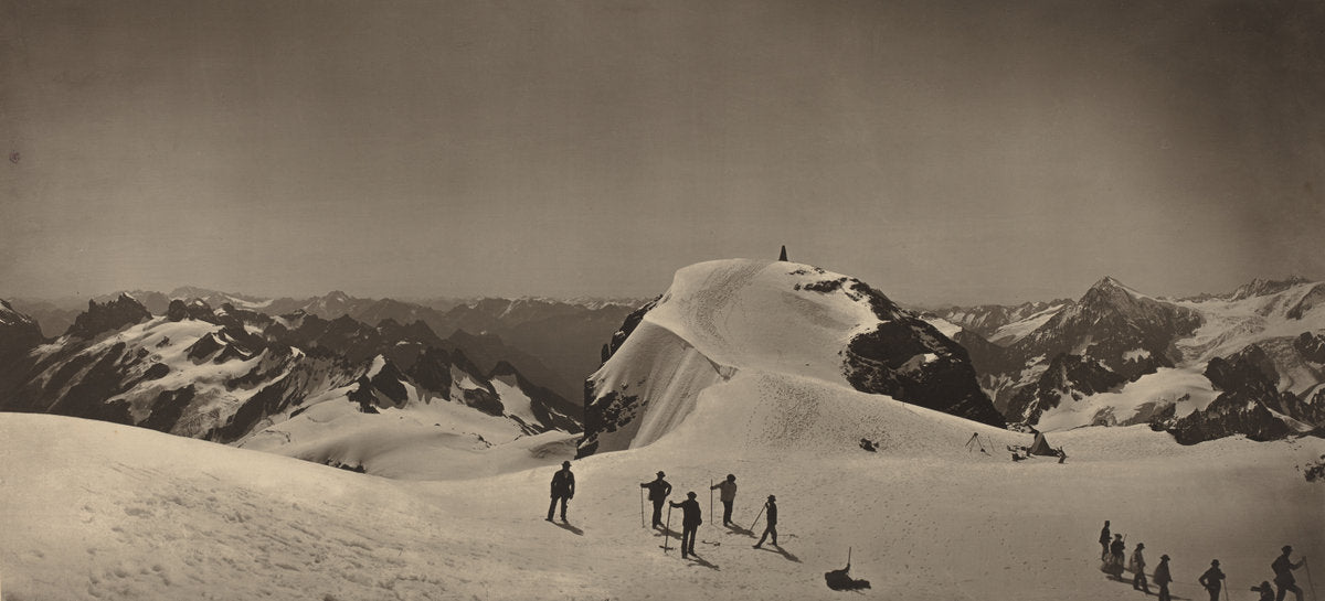 Summit of Mont Titlis, Switzerland by Adolphe Braun (French, 1812 - 1877), 16X12"(A3)Poster Print