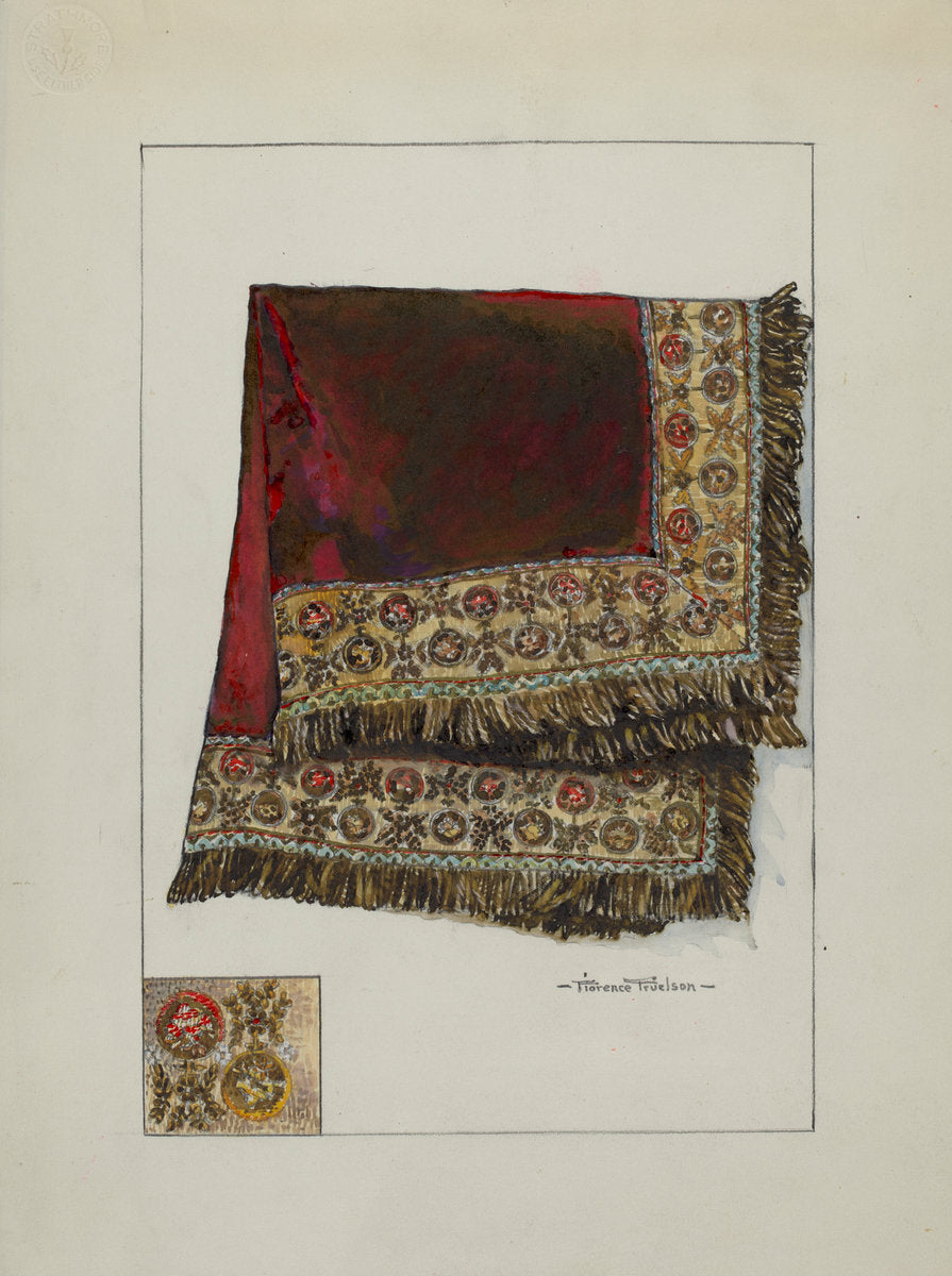 Tablecloth by Florence Truelson (American, 1901 - 1959), 16X12"(A3)Poster Print