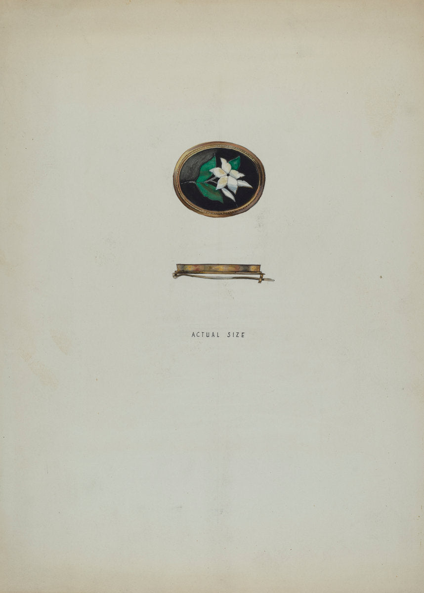 Brooch by Kurt Melzer (American, active c. 1935), 16X12"(A3)Poster Print
