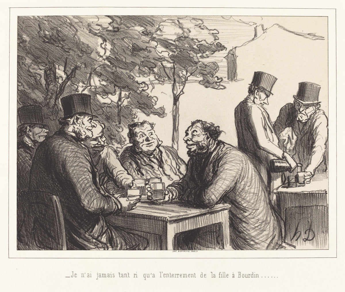 Je n'ai jamais tant ri qu'a l'enterrement de la fille a Bourdin... by Honoré Daumier (French, 1808 - 1879), 16X12"(A3)Poster Print