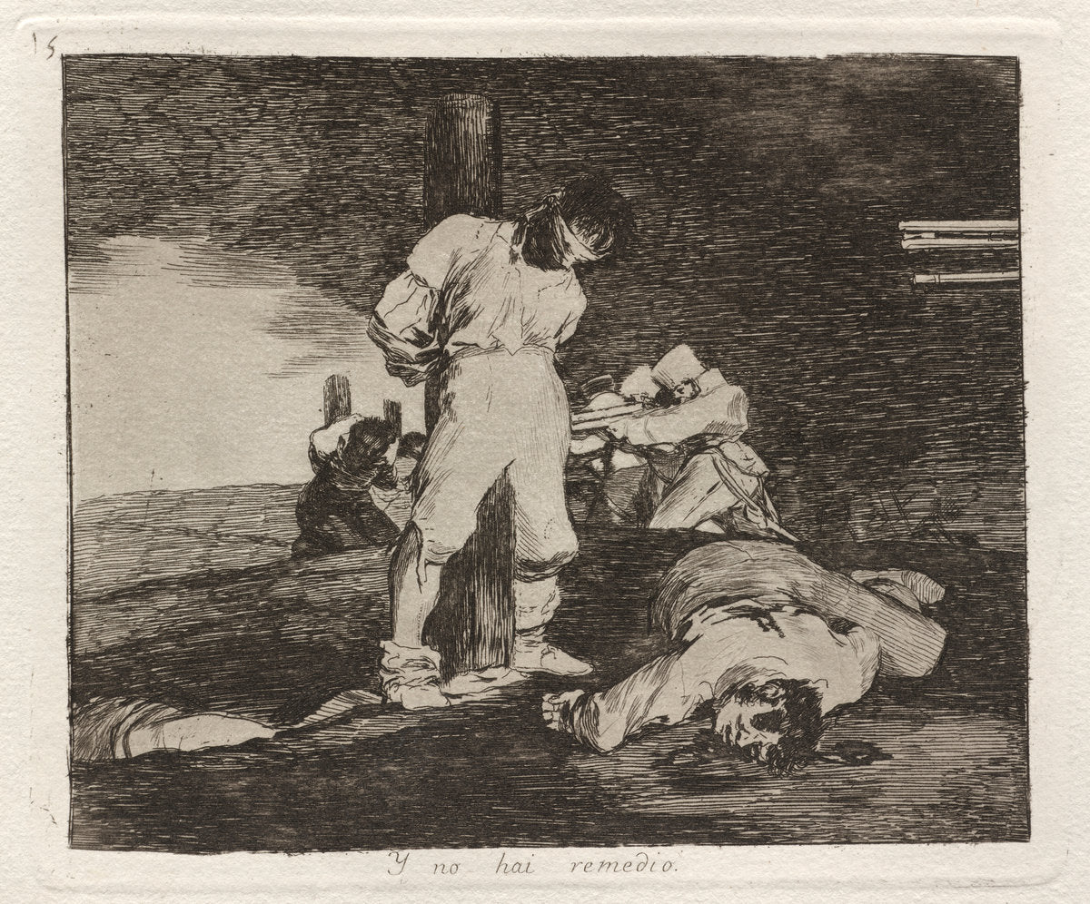 Y no hai remedio (And There's No Help for It) by Francisco de Goya (Spanish, 1746 - 1828), 16X12"(A3)Poster Print