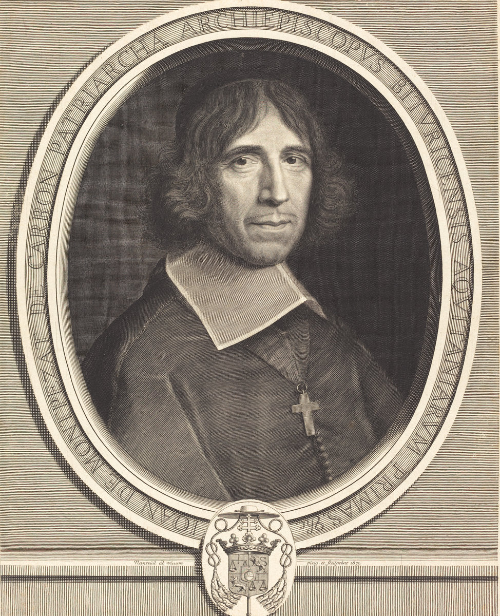 Jean de Montpezat de Carbon by Robert Nanteuil (French, 1623 - 1678), 16X12"(A3)Poster Print