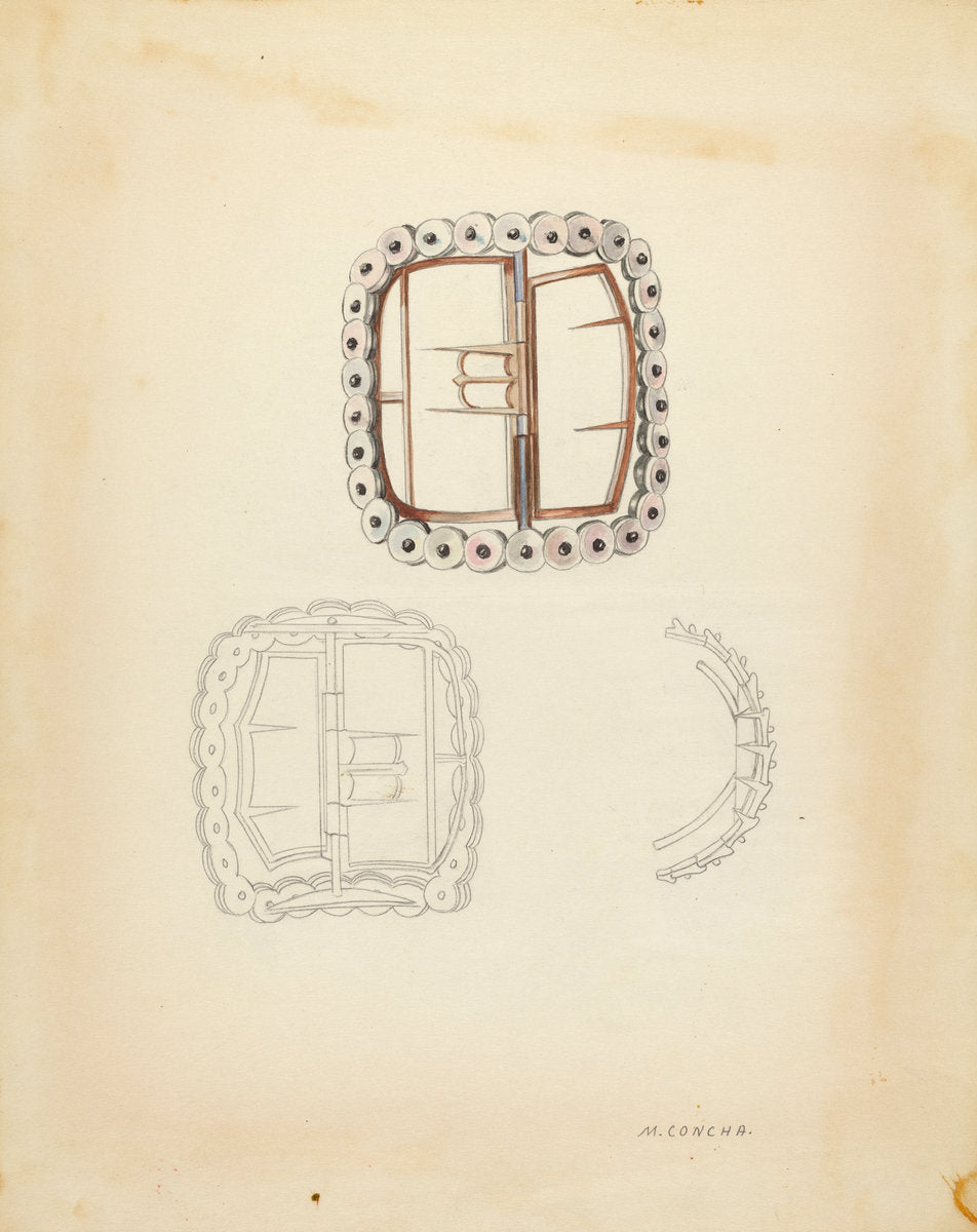 Shoe Buckle by Margaret Concha (American, active c. 1935), 16X12"(A3)Poster Print