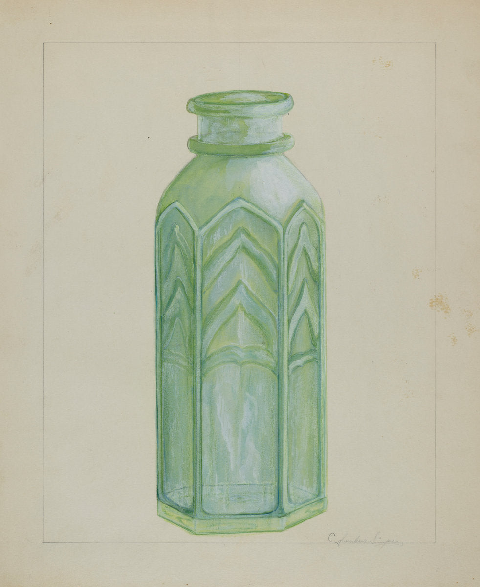 Jersey Milk Bottle by Columbus Simpson (American, active c. 1935), 16X12"(A3)Poster Print