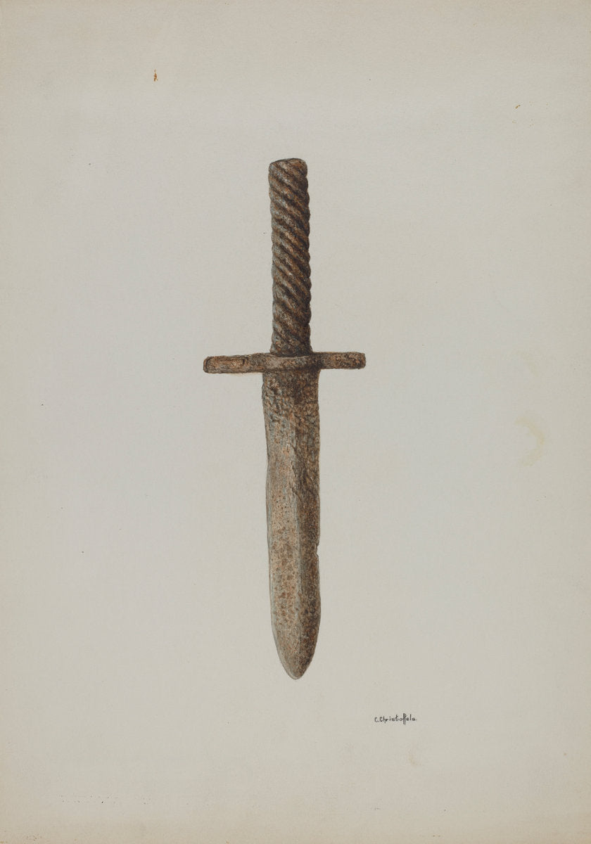 Knife by Cornelius Christoffels (American, active c. 1935), 16X12"(A3)Poster Print