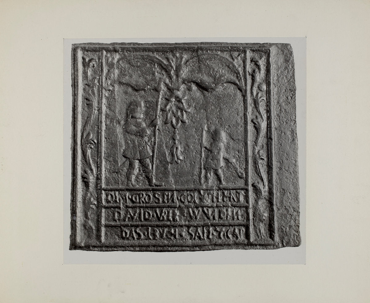 Pa. German Stove Plate by Charles Von Urban (American, active c. 1935), 16X12"(A3)Poster Print