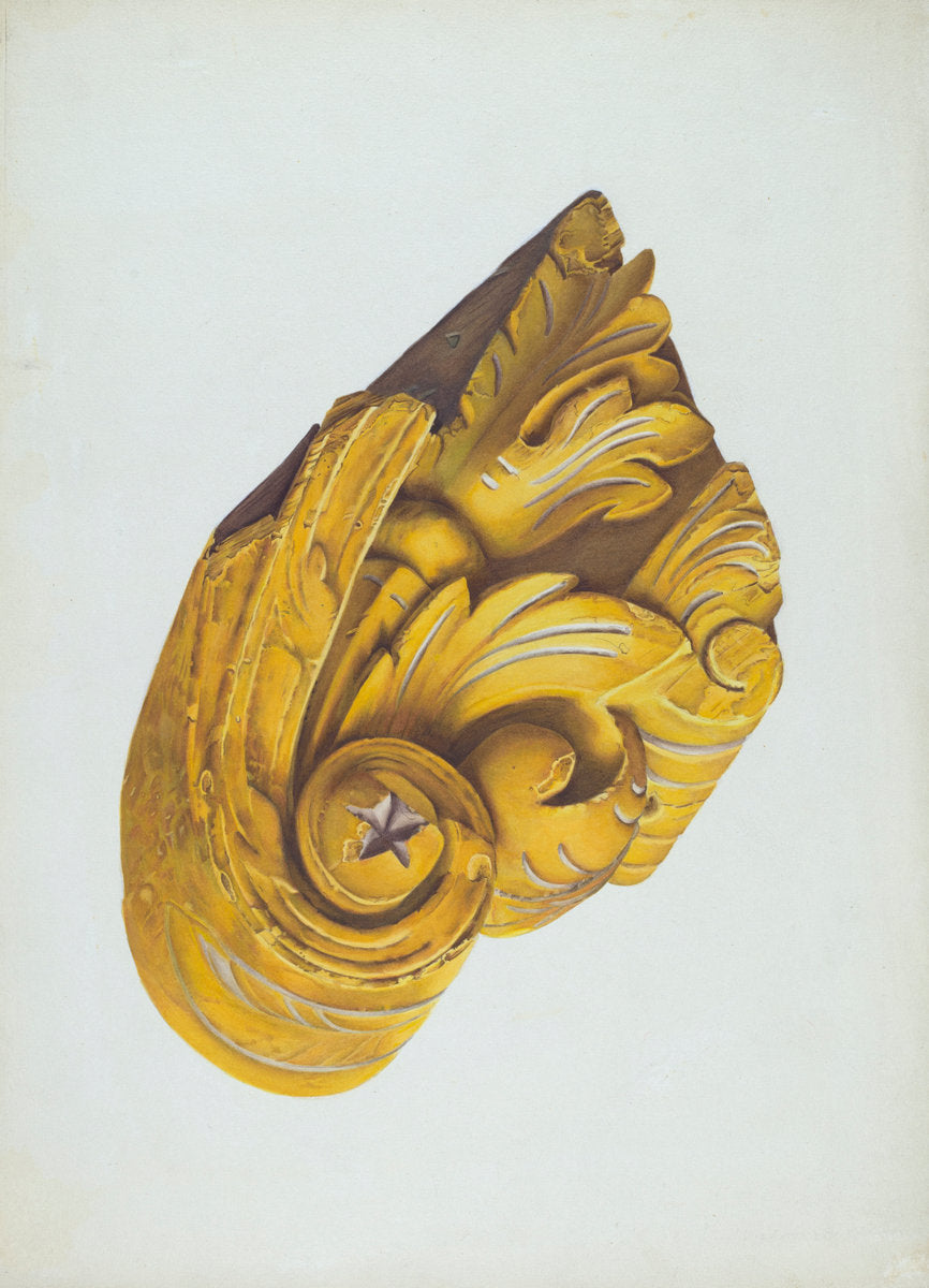 Ship's Billethead from Richard S. Leaming by Frances Cohen (American, active c. 1935), 16X12"(A3)Poster Print