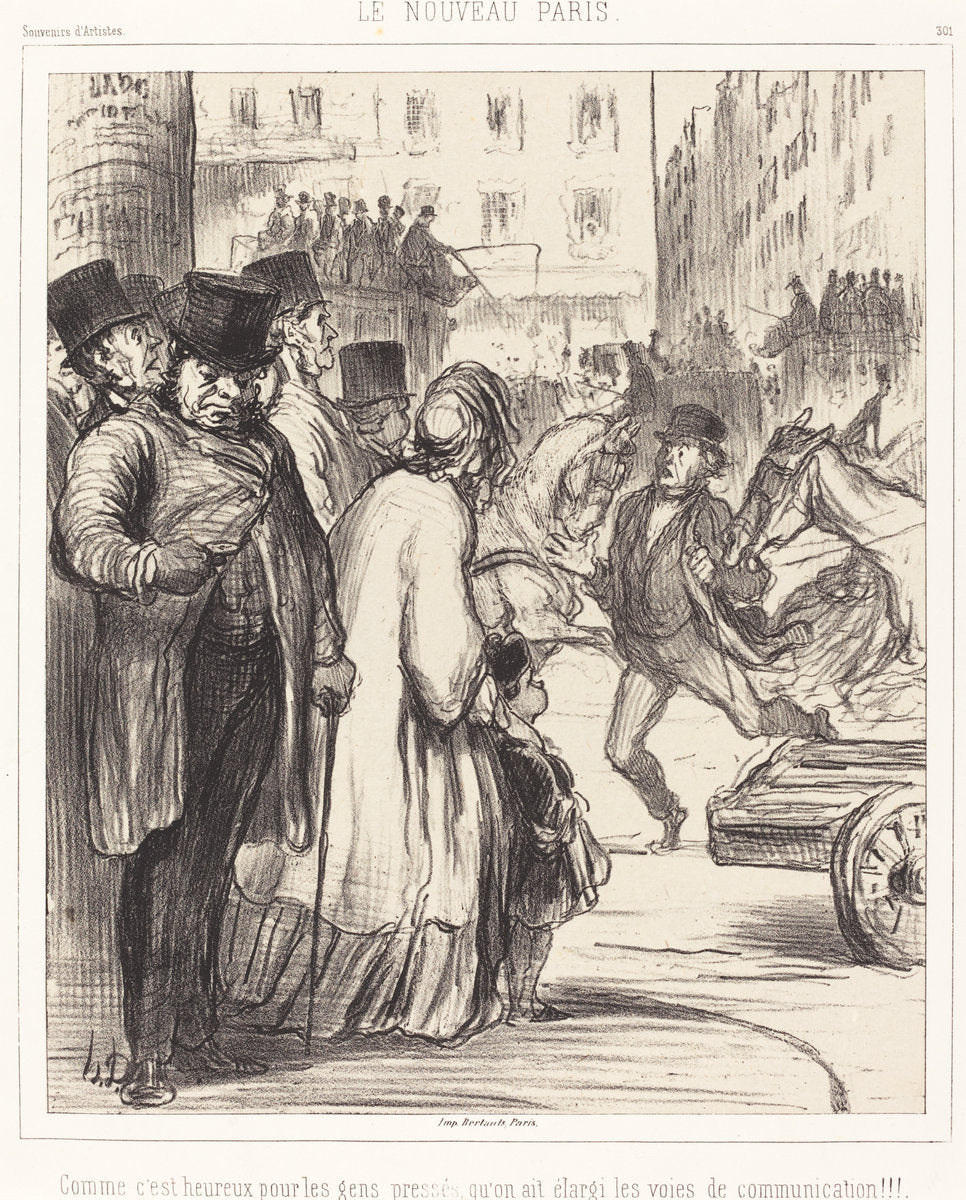 Le Nouveau Paris by Honoré Daumier (French, 1808 - 1879), 16X12"(A3)Poster Print