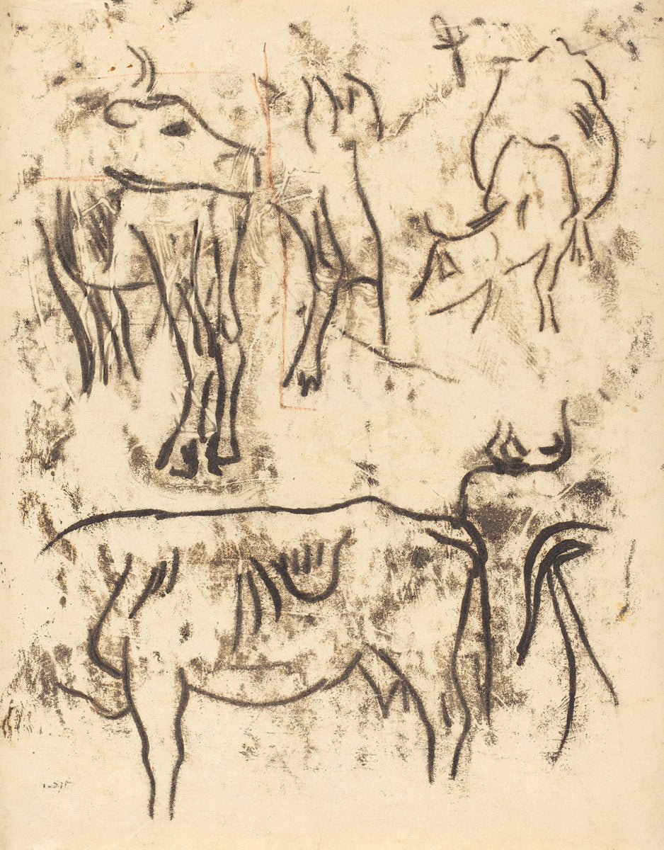 Animal Studies by Paul Gauguin (French, 1848 - 1903), 16X12"(A3)Poster Print