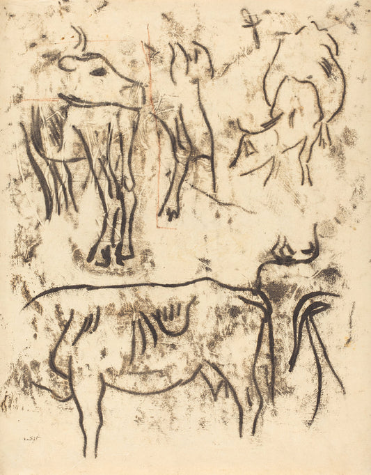 Animal Studies by Paul Gauguin (French, 1848 - 1903), 16X12"(A3)Poster Print