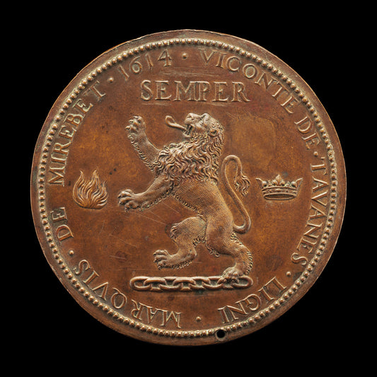 1614 by French 17th Century (Rampant Lion on a Chain [reverse]), 16X12"(A3)Poster Print