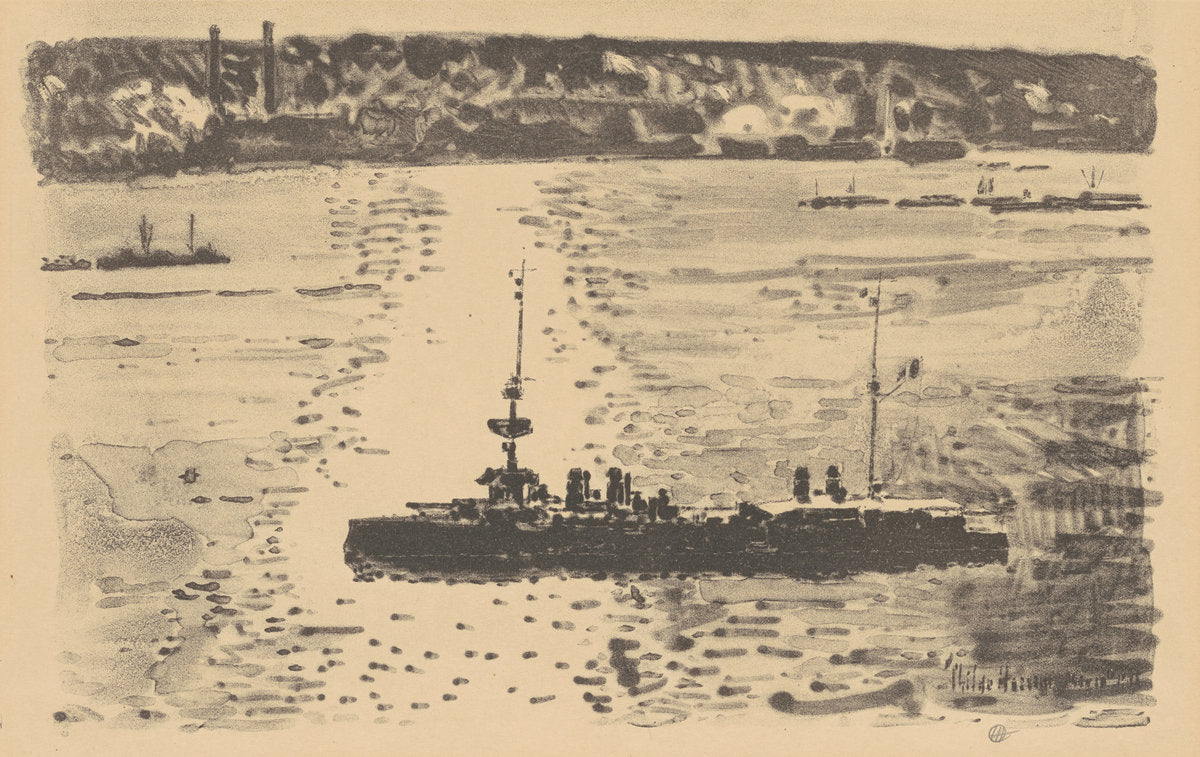 The French Cruiser by Childe Hassam (American, 1859 - 1935), 16X12"(A3)Poster Print