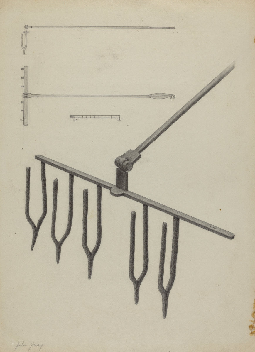 Wrought Iron Toaster by John Garay (American, active c. 1935), 16X12"(A3)Poster Print