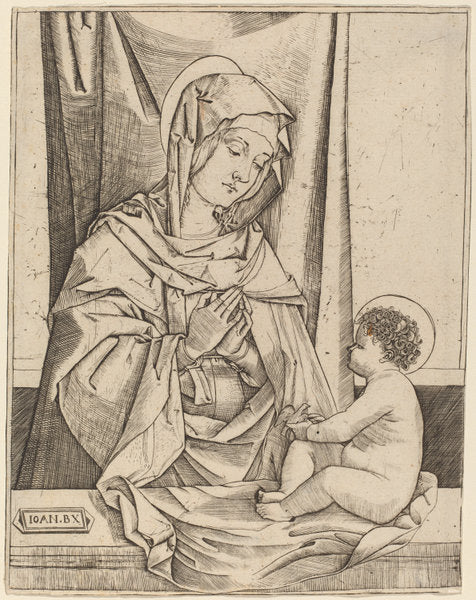 The Virgin and Child by Benedetto Montagna (Italian, c. 1480 - 1555 or 1558), 16X12"(A3)Poster Print