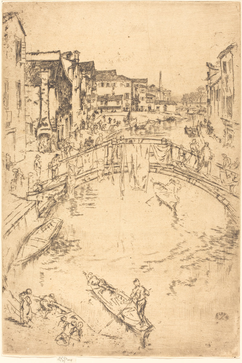 The Bridge by James McNeill Whistler (American, 1834 - 1903), 16X12"(A3)Poster Print