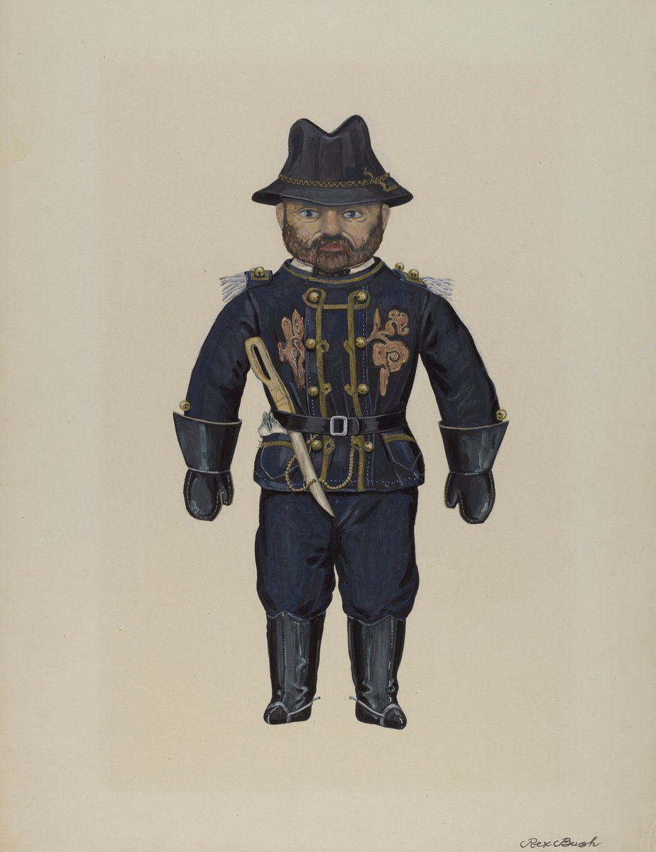 Doll--"General Grant" by Rex F. Bush (American, active c. 1935), 16X12"(A3)Poster Print