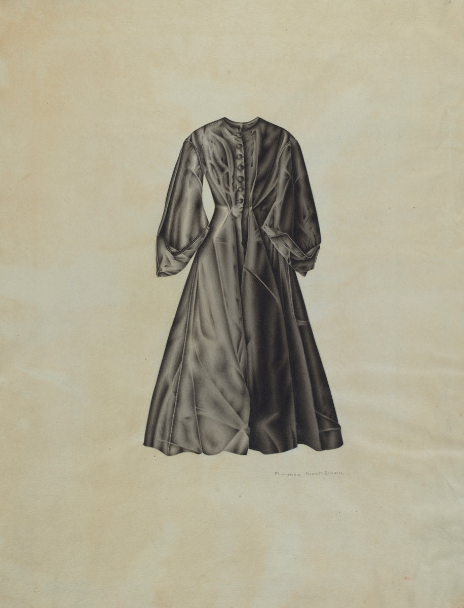 Lady's Evening Coat by Florence Grant Brown (American, active c. 1935), 16X12"(A3)Poster Print