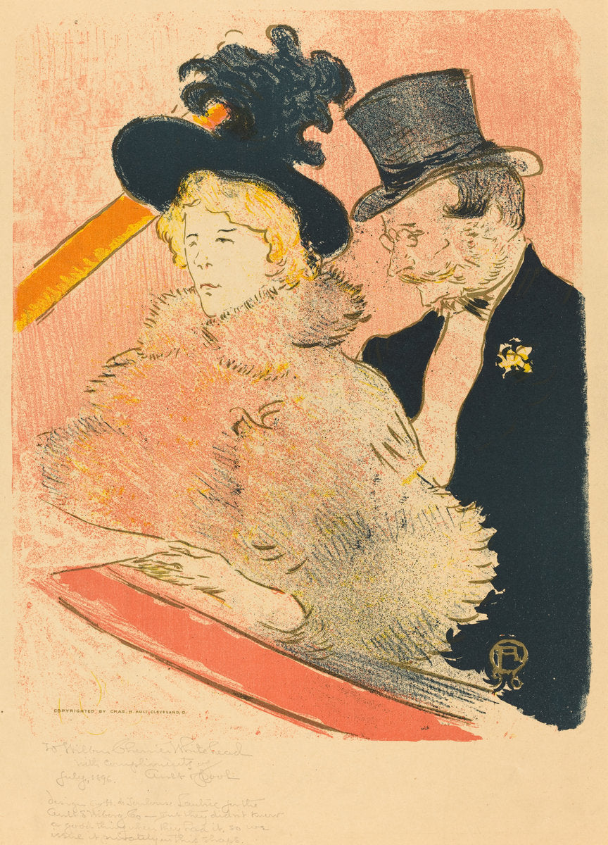 At the Concert (Au concert) by Henri de Toulouse-Lautrec (French, 1864 - 1901), 16X12"(A3)Poster Print