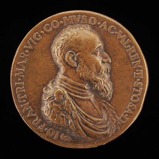 Gianfrancesco Trivulzio, 1504-1573, Marquess of Vigevano 1518 and Count of Mesocco 1518-1549 [obverse] by Attributed to Pier Paolo Galeotti (Florentine, c. 1520 - 1584), 16X12"(A3)Poster Print