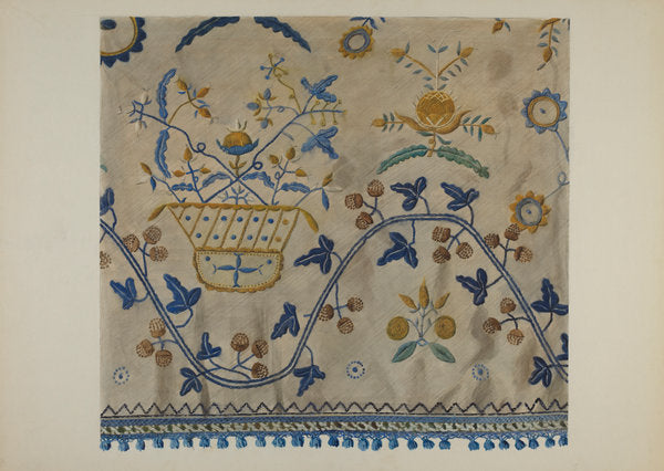 Embroidery by Herman O. Stroh (American, active c. 1935), 16X12"(A3)Poster Print