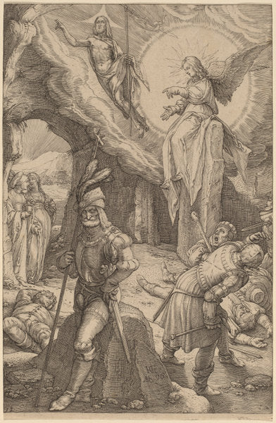 The Resurrection by Hendrik Goltzius (Dutch, 1558 - 1617), 16X12"(A3)Poster Print