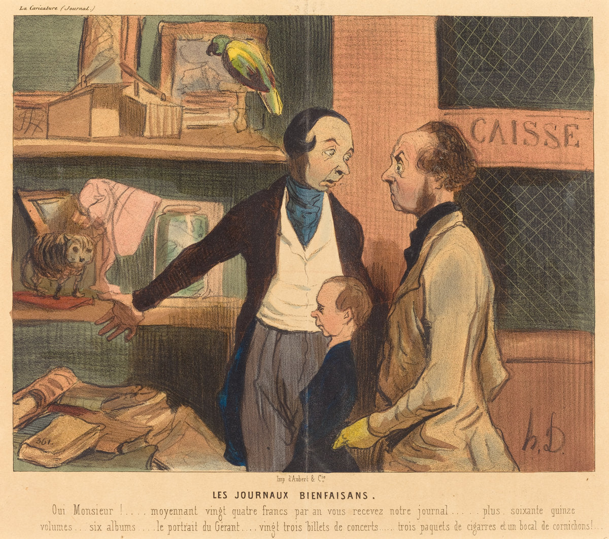 Les Journaux bienfaisans by Honoré Daumier (French, 1808 - 1879), 16X12"(A3)Poster Print