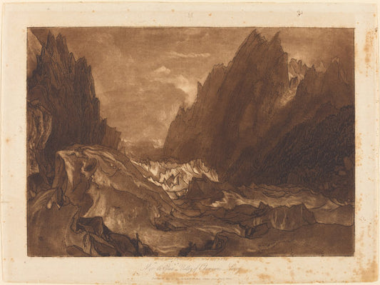Mer de Glace by Joseph Mallord William Turner (British, 1775 - 1851), 16X12"(A3)Poster Print