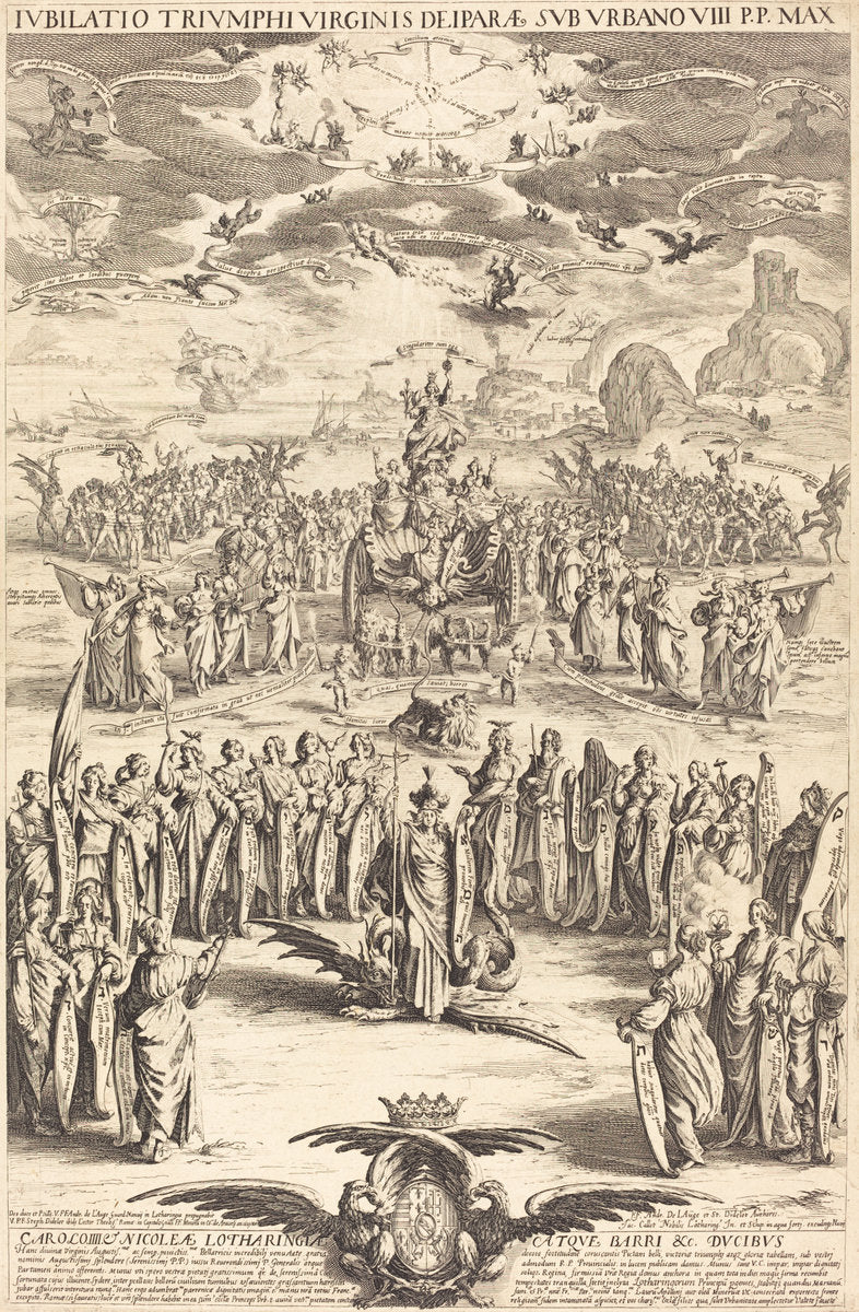 The Triumph of the Virgin by Jacques Callot (French, 1592 - 1635), 16X12"(A3)Poster Print