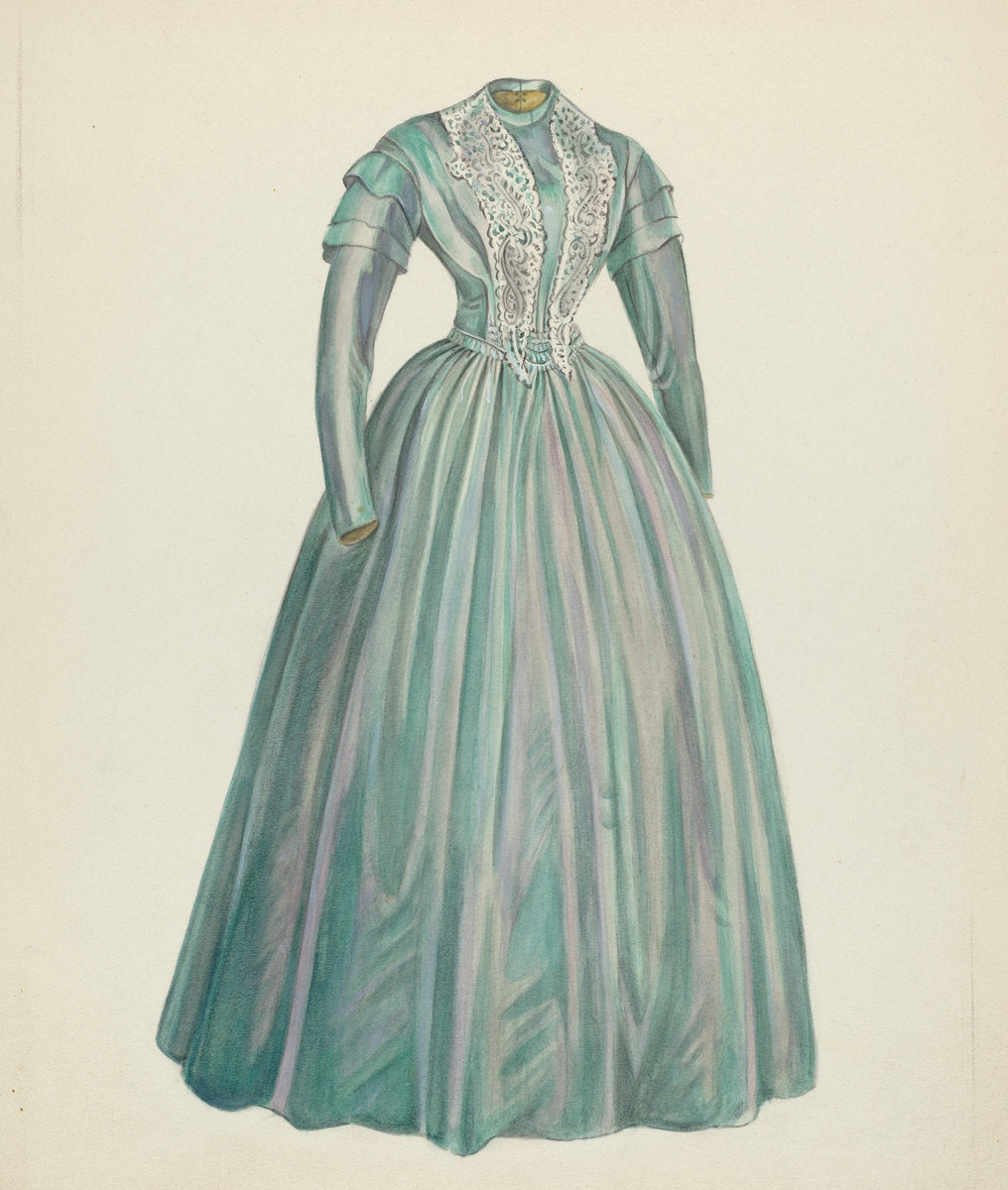 1935/1942 by American 20th Century (Lavender Taffeta Dress), 16X12"(A3)Poster Print