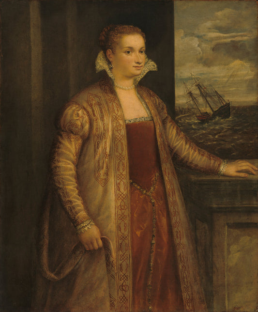 c. 1560 by Follower of Titian (Emilia di Spilimbergo), 16X12"(A3)Poster Print