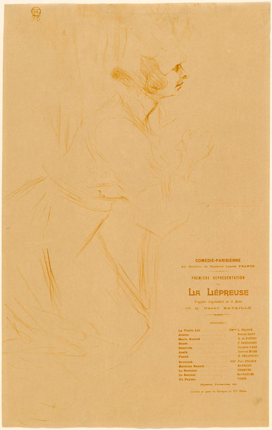 La Lépreuse by Henri de Toulouse-Lautrec (French, 1864 - 1901), 16X12"(A3)Poster Print
