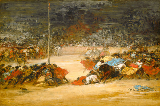 The Bullfight by Eugenio Lucas Villamil (Spanish, 1858 - 1918), 16X12"(A3)Poster Print
