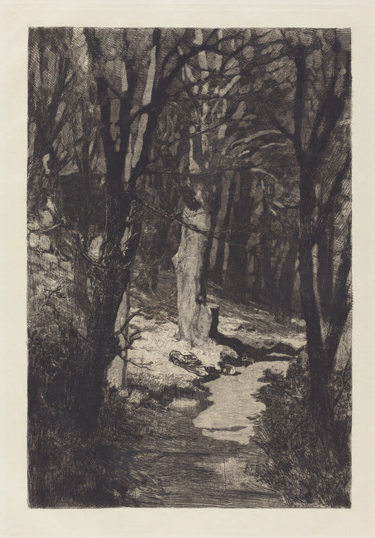 Im Walde (In the Forest) by Max Klinger (German, 1857 - 1920), 16X12"(A3)Poster Print