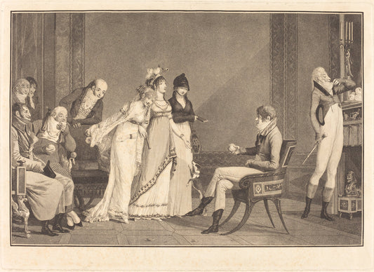 L'Orange, ou le moderne Jugement de Paris by Philibert-Louis Debucourt (French, 1755 - 1832), 16X12"(A3)Poster Print
