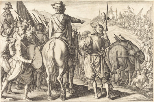 The Troops on the March by Jacques Callot (French, 1592 - 1635), 16X12"(A3)Poster Print