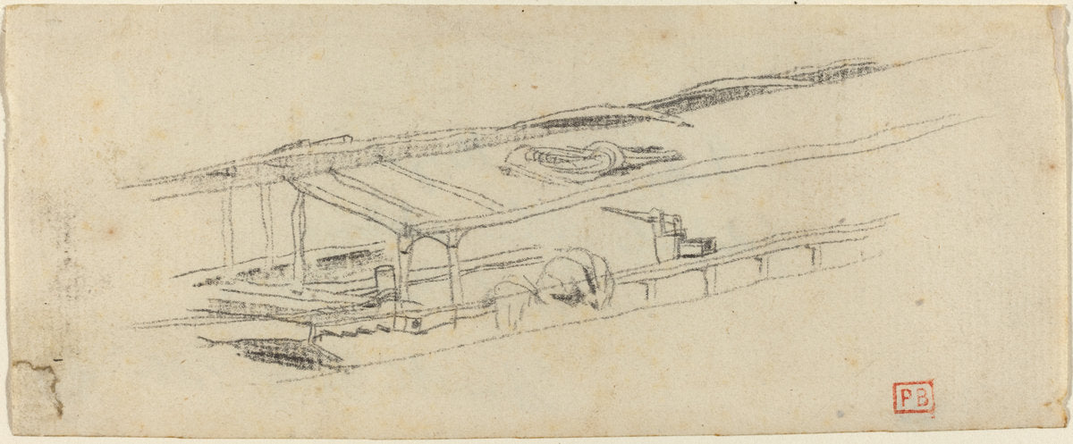 Study for "Le Petit Pont" by Charles Meryon (French, 1821 - 1868), 16X12"(A3)Poster Print