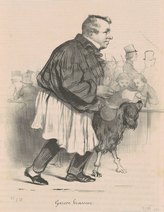Garçon brasseur... by Honoré Daumier (French, 1808 - 1879), 16X12"(A3)Poster Print