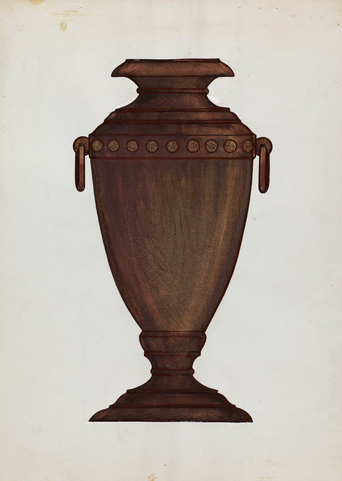 Rosewood Vase by Sebastian Simonet (American, active c. 1935), 16X12