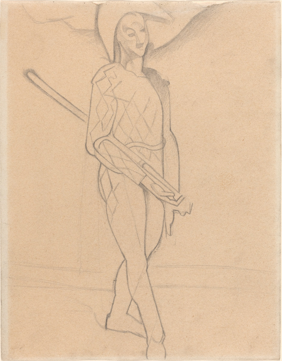 Harlequin by Juan Gris after Paul Cézanne (Spanish, 1887 - 1927), 16X12"(A3)Poster Print