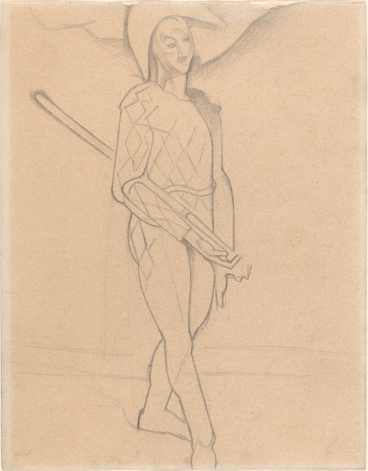 Harlequin by Juan Gris after Paul Cézanne (Spanish, 1887 - 1927), 16X12"(A3)Poster Print