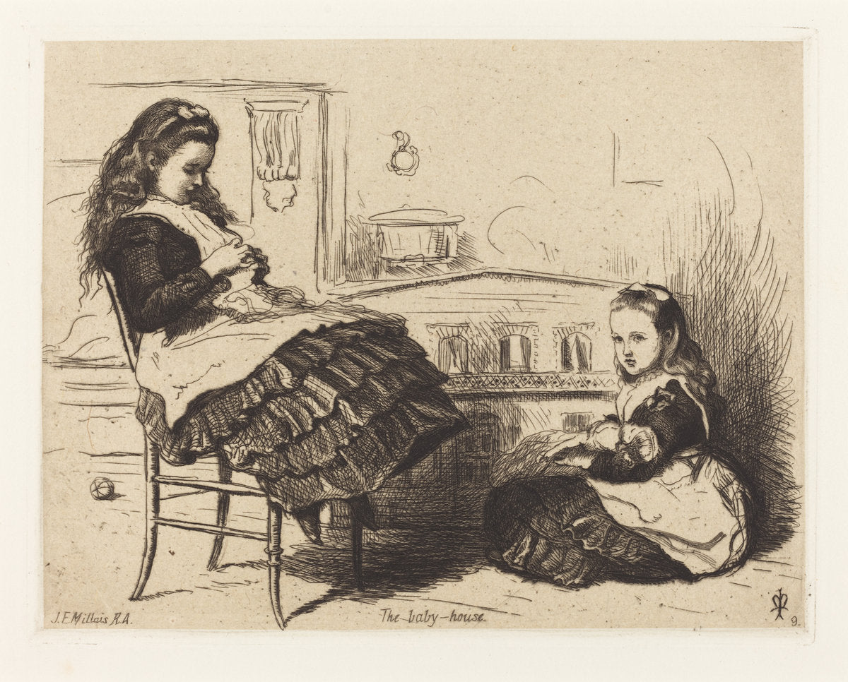 The Doll House by John Everett Millais (British, 1829 - 1896), 16X12"(A3)Poster Print