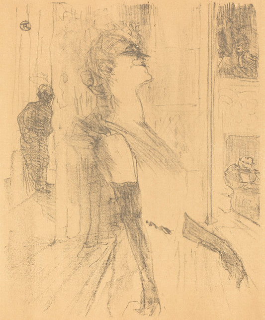On the Stage (Sur la scène) by Henri de Toulouse-Lautrec (French, 1864 - 1901), 16X12"(A3)Poster Print