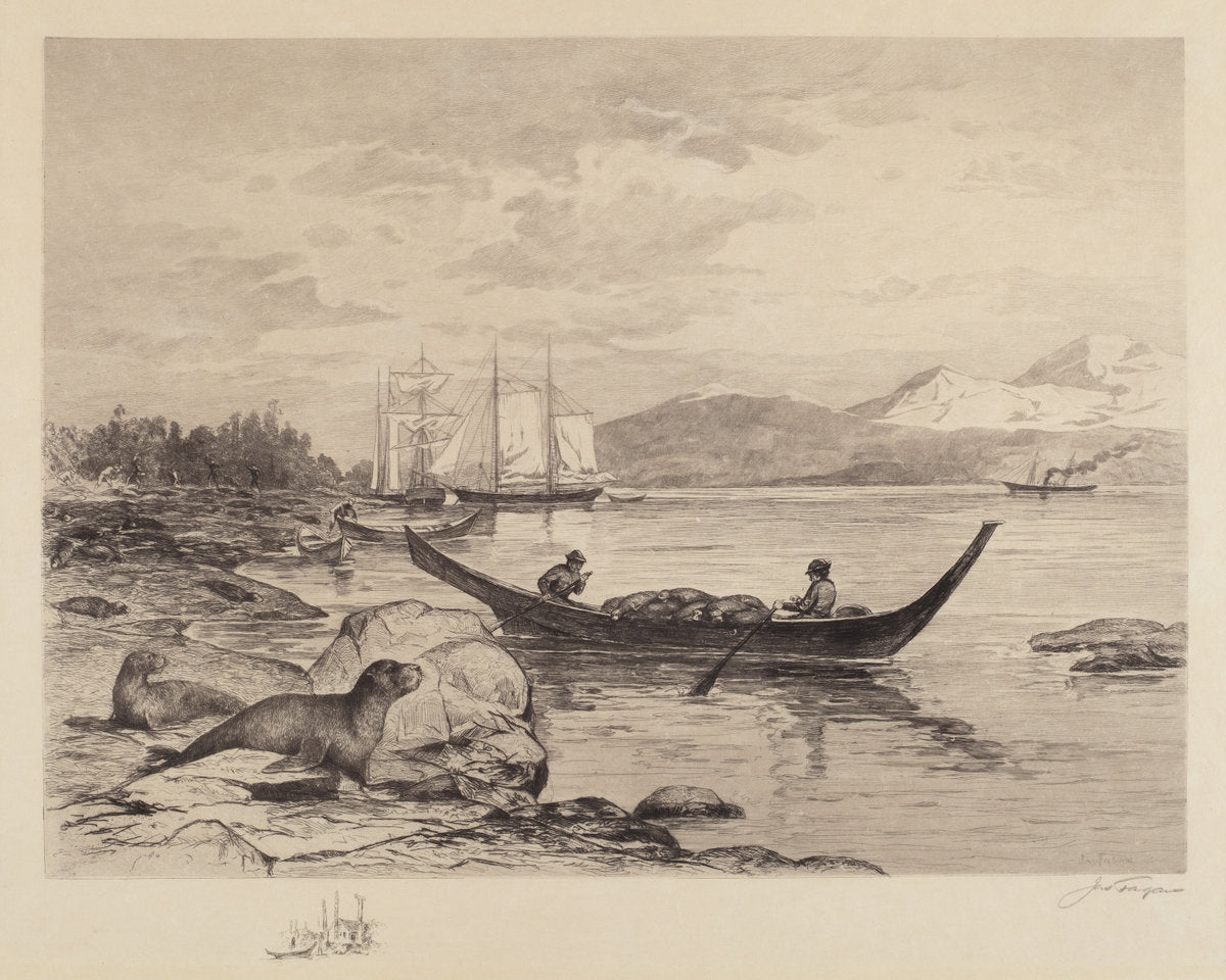 Alaska Seal Fisheries by James Fagan (American, 1864 - 1910), 16X12"(A3)Poster Print